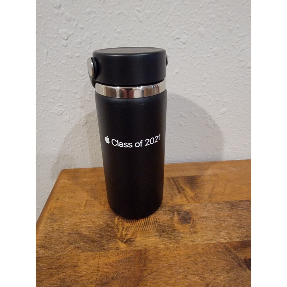 Apple Employee Issued Hydro Flask Black Water Bottle Class of 2021 18oz Thermal